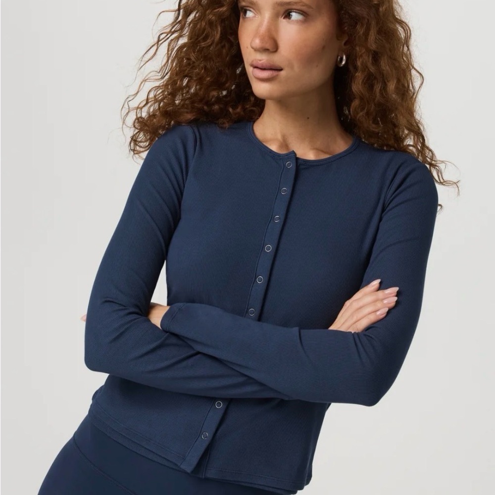 Vuori Deep Blue Long Sleeve Shirt